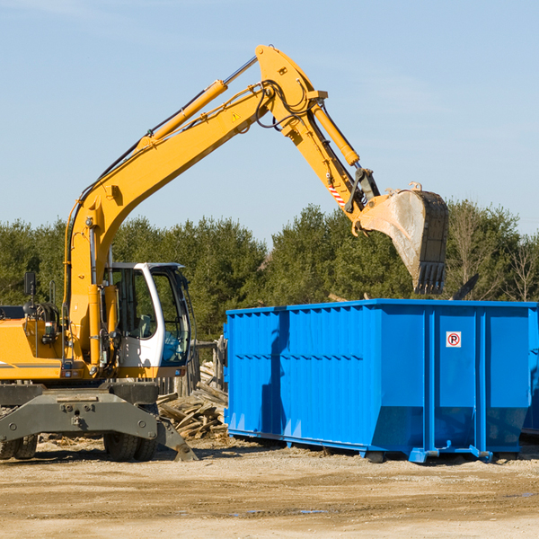 can i choose the location where the residential dumpster will be placed in Big Chimney WV